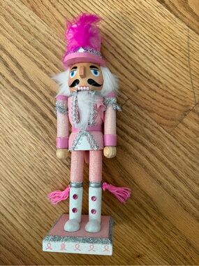 Pink Sparkle Nutcracker Holiday Decor